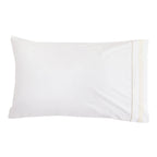 Classic Double Border Percale Cotton Pillowcase Pair Mélange Home