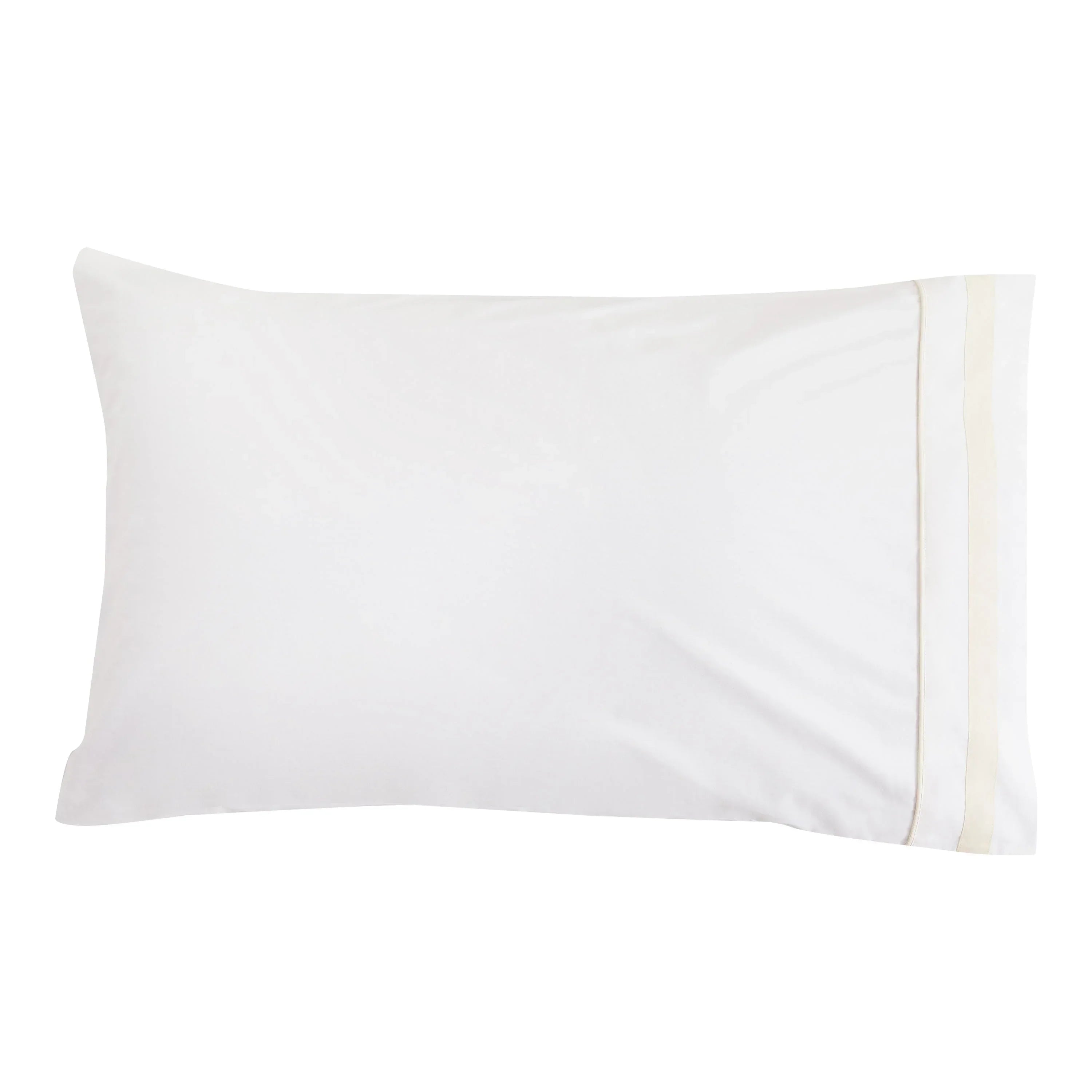 Classic Double Border Percale Cotton Pillowcase Pair Mélange Home