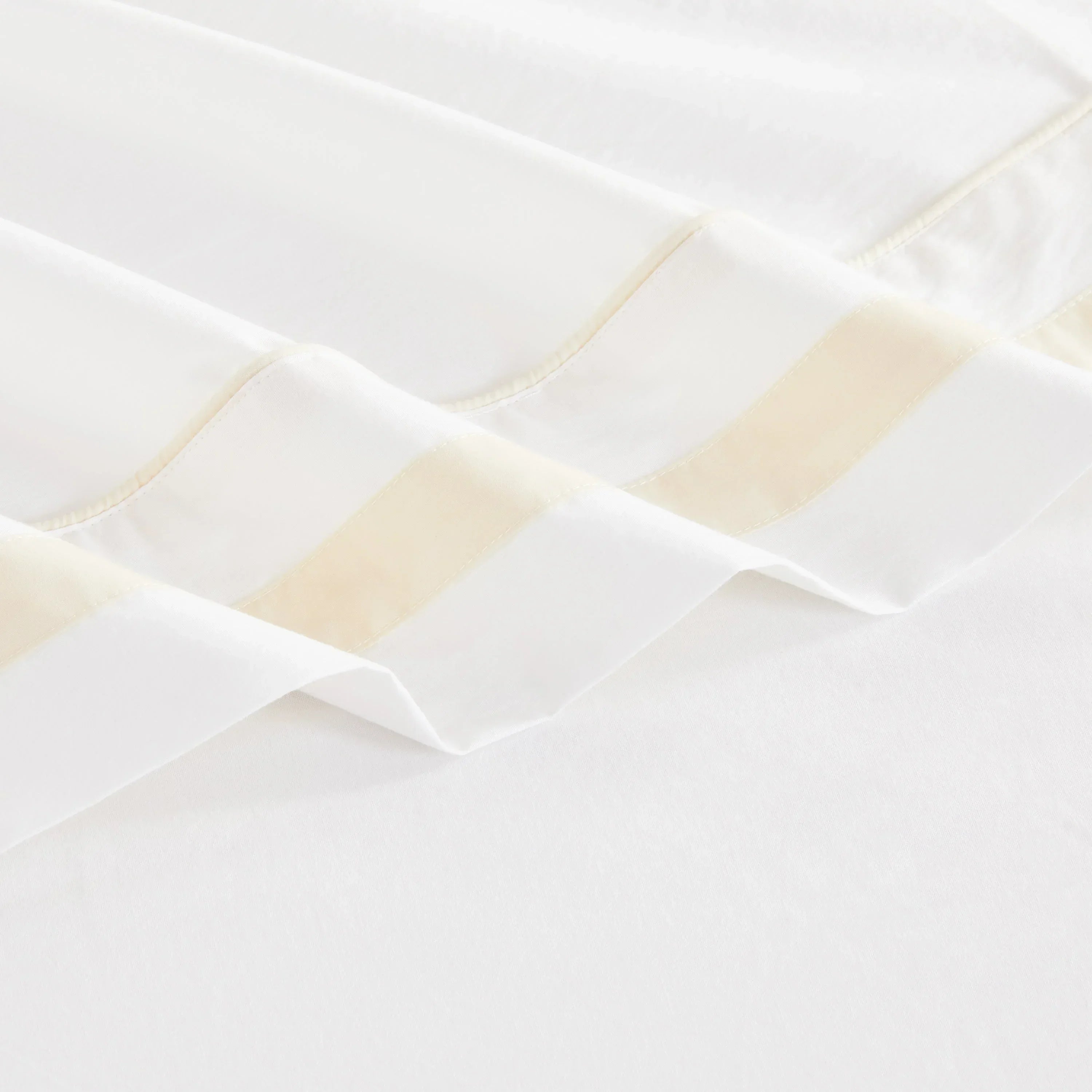Classic Double Border Percale Cotton Pillowcase Pair Mélange Home