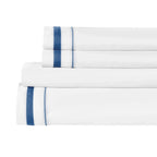Classic Double Border Percale Cotton Sheet Set Mélange Home