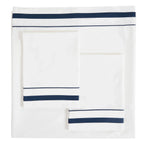 Classic Double Border Percale Cotton Sheet Set Mélange Home