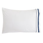 Classic Double Border Percale Cotton Sheet Set Mélange Home