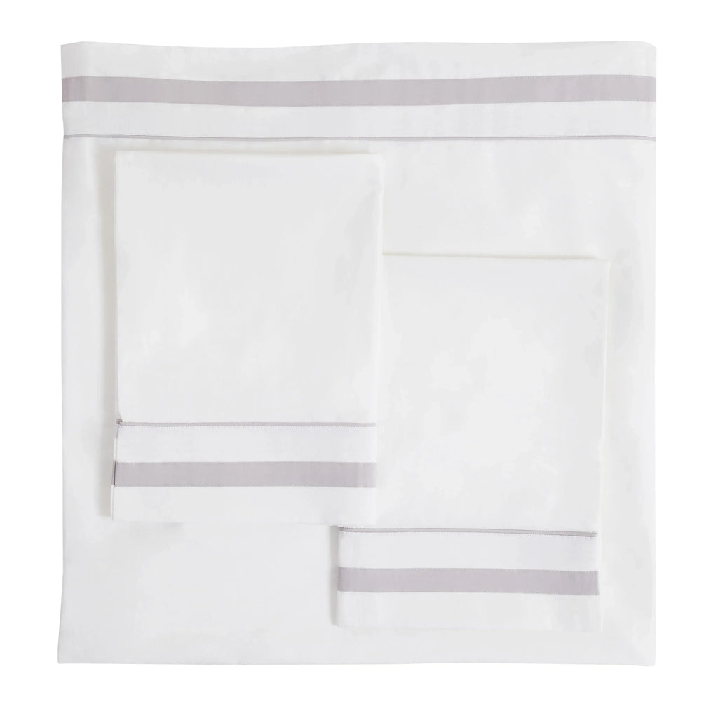 Classic Double Border Percale Cotton Sheet Set Mélange Home