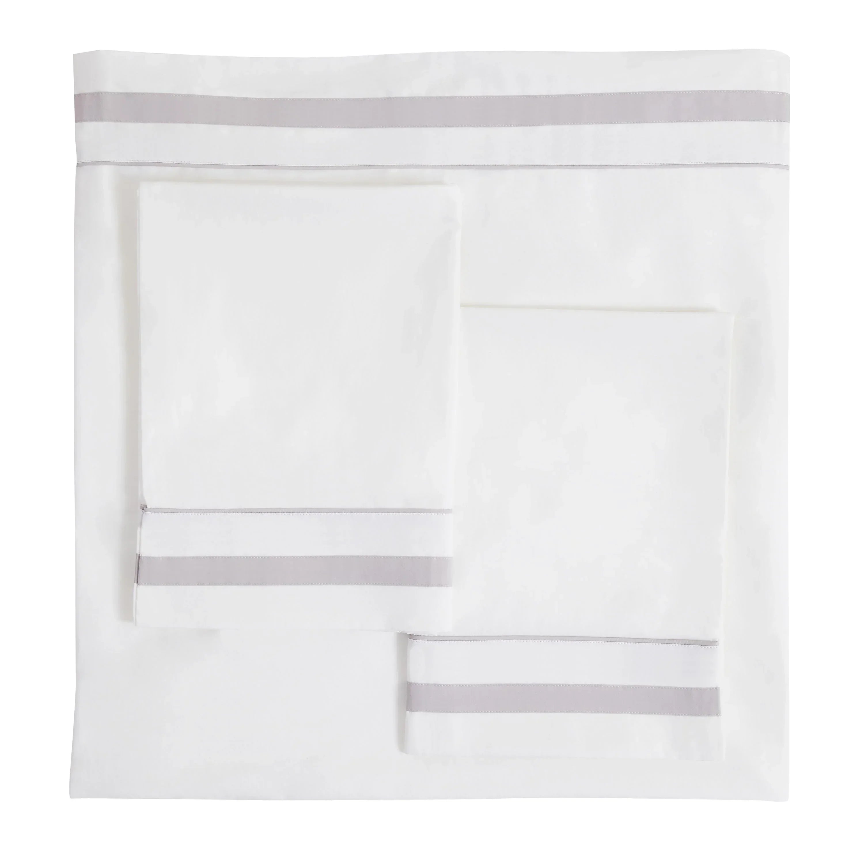 Classic Double Border Percale Cotton Sheet Set Mélange Home