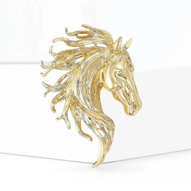 Classic Horse Brooch Suitable for Women's Neutral Wear Twelve Zodiac Animal Rhinestone Pin Can Be Used as a Necklace Badge Ideal for Casual Outings Parties Banquets and Friend Gatherings Perfect New Year Gift Elegant Jewelry House Of Avana