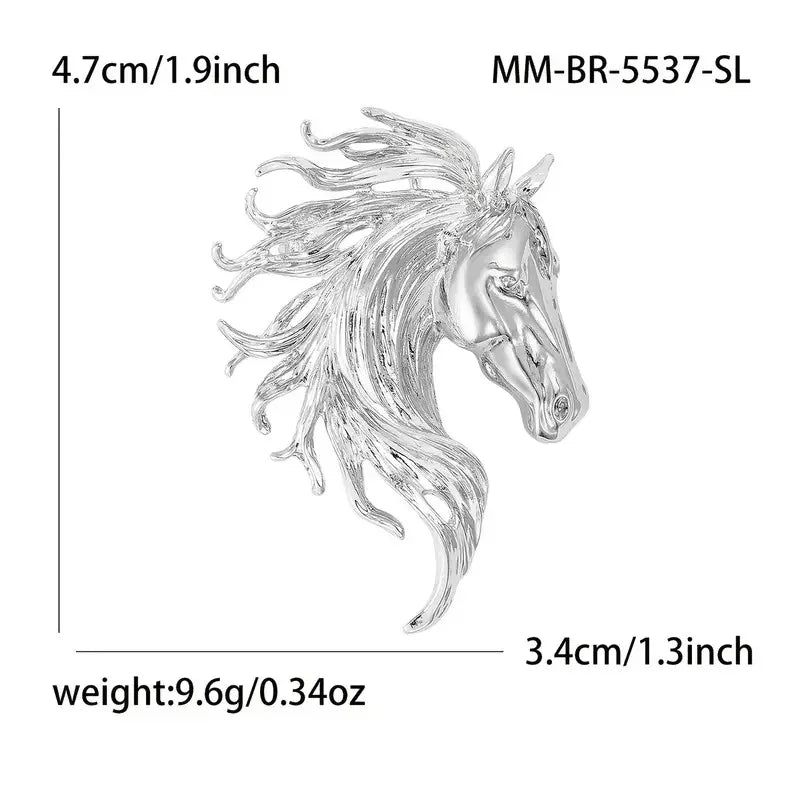 Classic Horse Brooch Suitable for Women's Neutral Wear Twelve Zodiac Animal Rhinestone Pin Can Be Used as a Necklace Badge Ideal for Casual Outings Parties Banquets and Friend Gatherings Perfect New Year Gift Elegant Jewelry House Of Avana