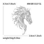 Classic Horse Brooch Suitable for Women's Neutral Wear Twelve Zodiac Animal Rhinestone Pin Can Be Used as a Necklace Badge Ideal for Casual Outings Parties Banquets and Friend Gatherings Perfect New Year Gift Elegant Jewelry House Of Avana