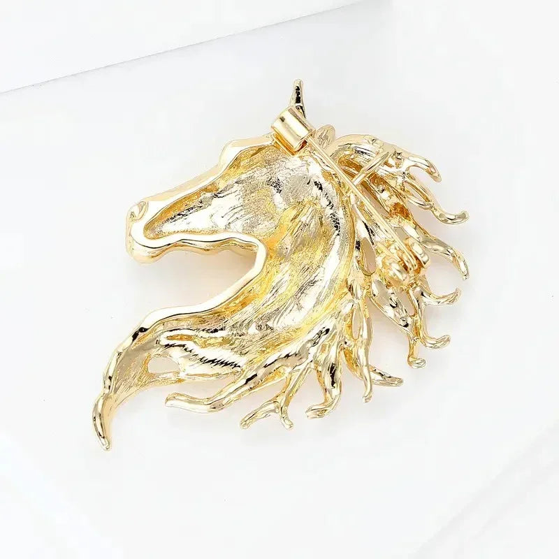 Classic Horse Brooch Suitable for Women's Neutral Wear Twelve Zodiac Animal Rhinestone Pin Can Be Used as a Necklace Badge Ideal for Casual Outings Parties Banquets and Friend Gatherings Perfect New Year Gift Elegant Jewelry House Of Avana