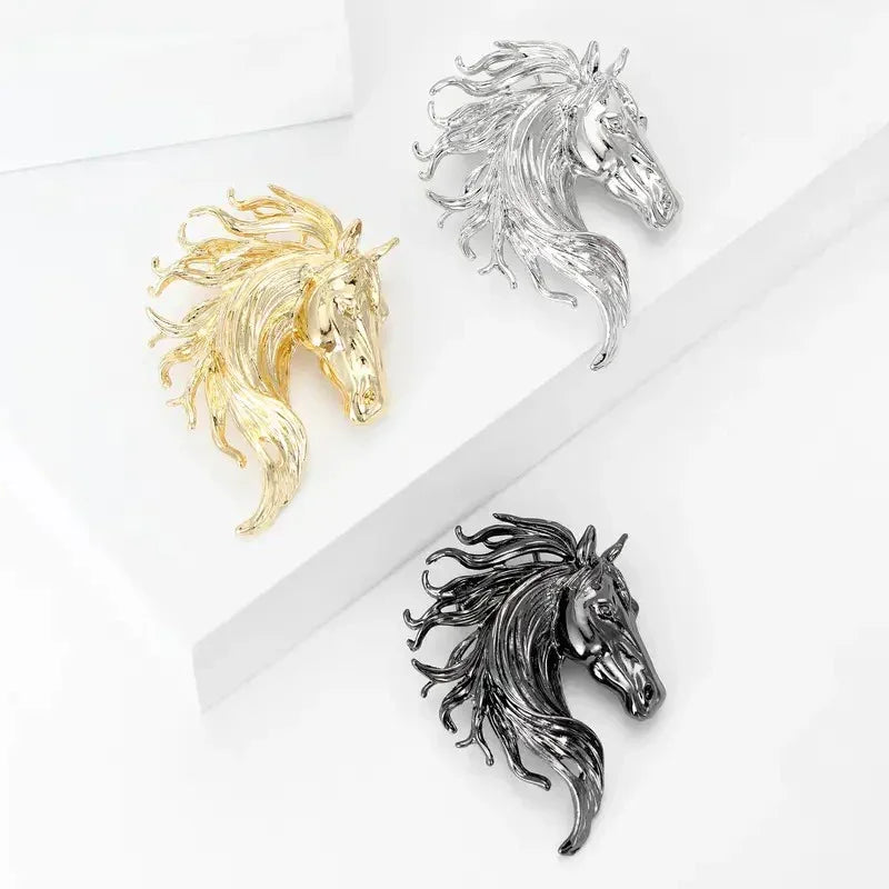 Classic Horse Brooch Suitable for Women's Neutral Wear Twelve Zodiac Animal Rhinestone Pin Can Be Used as a Necklace Badge Ideal for Casual Outings Parties Banquets and Friend Gatherings Perfect New Year Gift Elegant Jewelry House Of Avana