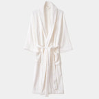 Classic Ultra-Soft Absorbent Cotton Bathrobe / White Ever Lasting