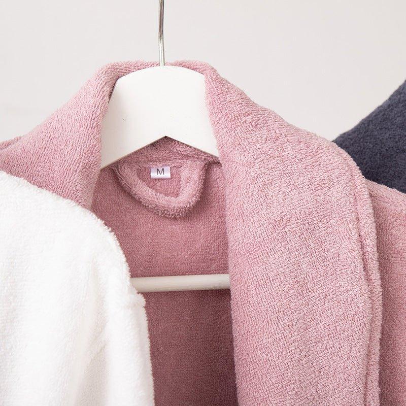 Classic Ultra-Soft Absorbent Cotton Bathrobe / White Ever Lasting