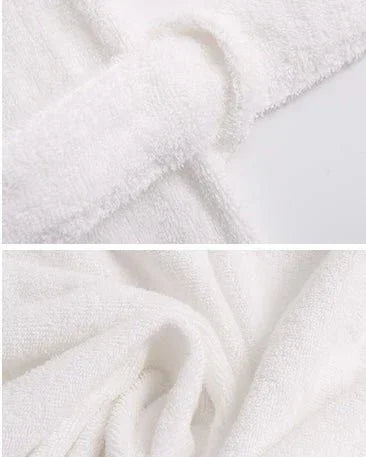 Classic Ultra-Soft Absorbent Cotton Bathrobe / White Ever Lasting