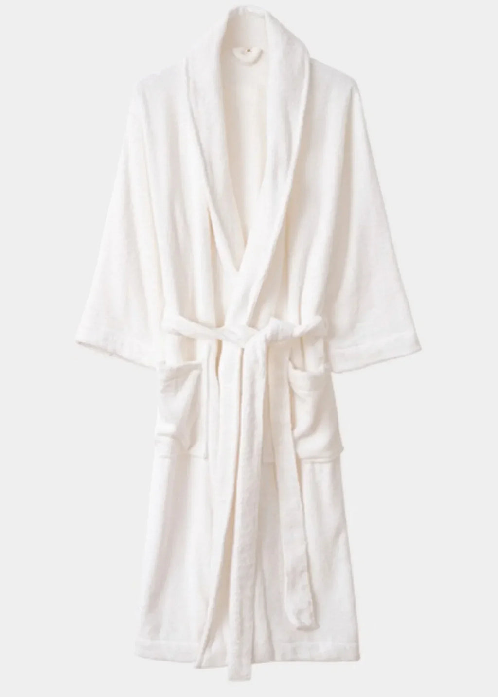 Classic Ultra-Soft Absorbent Cotton Bathrobe / White Ever Lasting