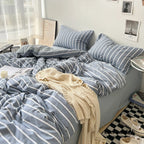 Clean Cut Bedroom Bedding Set / Gingham Brown Ever Lasting