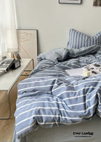 Clean Cut Bedroom Bedding Set / Gingham Brown Ever Lasting