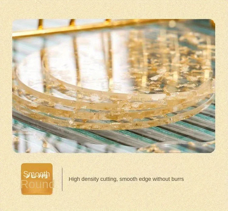 [Clear Coasters] Multiple Pieces Acrylic Cup Coasters Pack | Polished Metal Finish, Protective Film, Hand Wash Safe, Clear Design House Of Avana