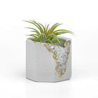 CLEAR QUARTZ GEODE PLANTER AURA 8 HOME