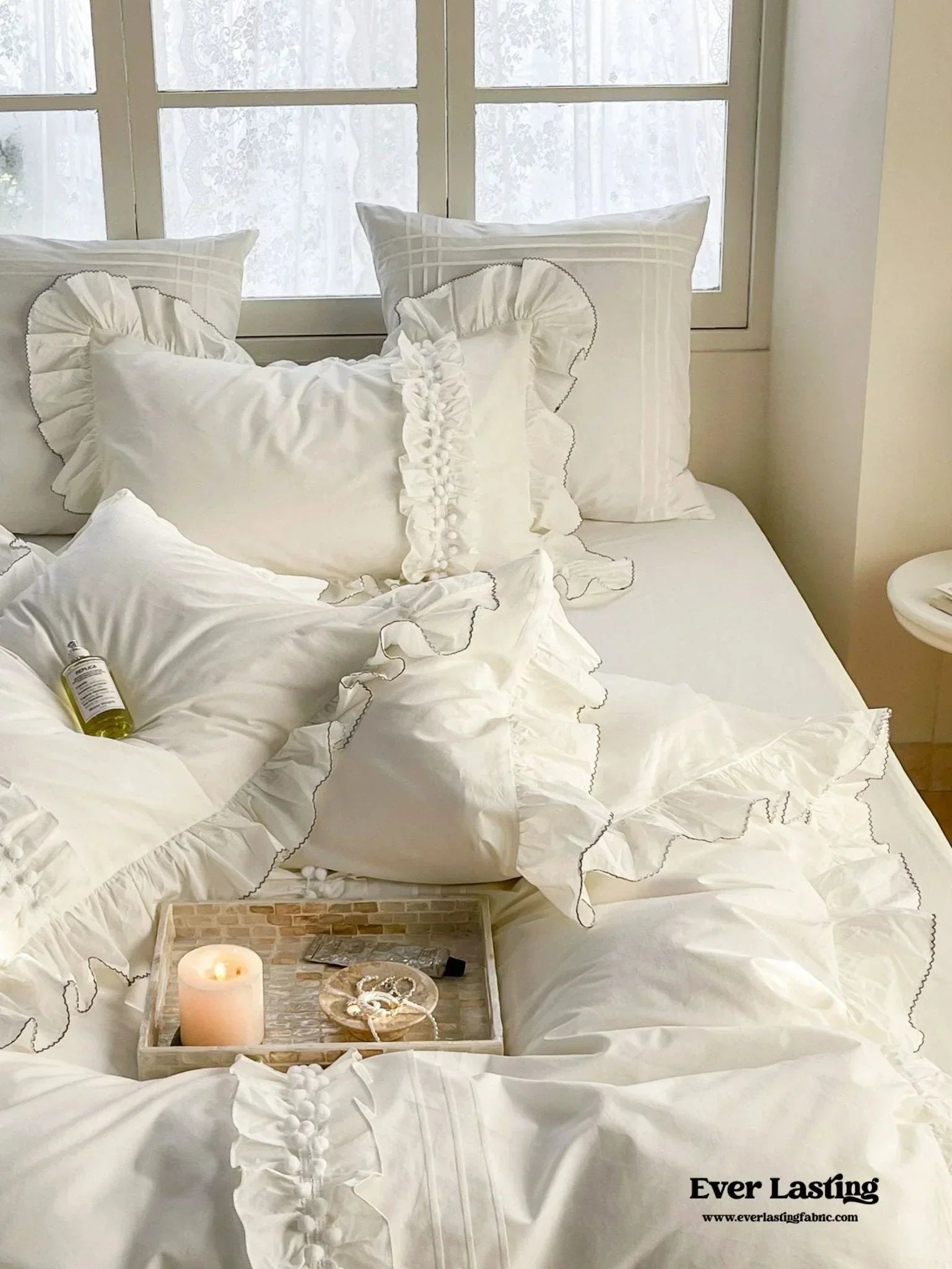 Clémence French Cottage Lace Bedding Set Ever Lasting