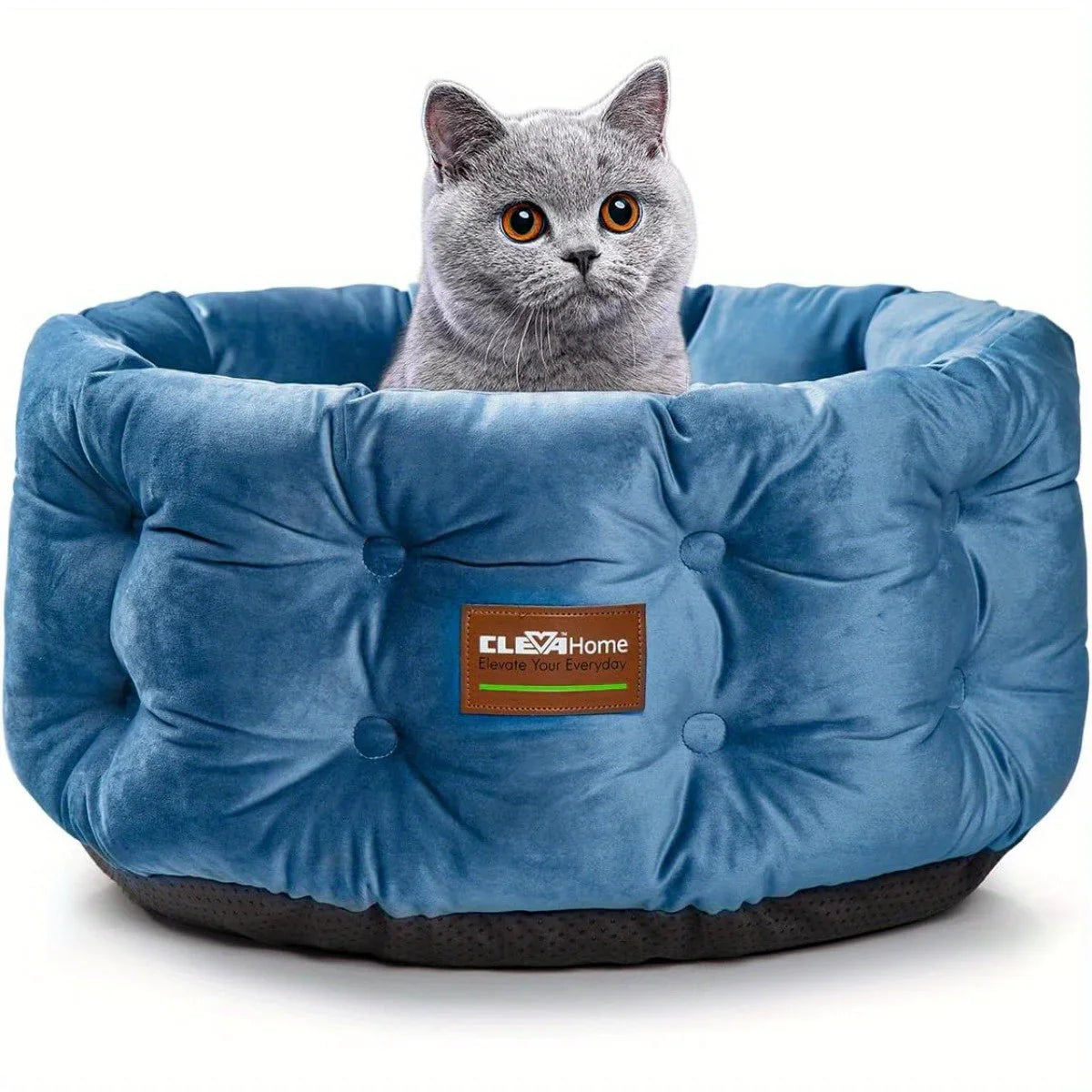 Clevahome Deep Nest Cat Bed for Small Pets Up to 15lbs - Round Cat Beds for Indoor Cats, Luxurious... - House Of Avana