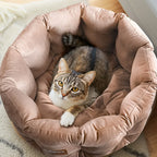 Clevahome Deep Nest Cat Bed for Small Pets Up to 15lbs - Round Cat Beds for Indoor Cats, Luxurious... - House Of Avana