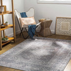 Baltinglass Brown Washable Area Rug Hauteloom
