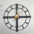 Extra Large Metal Skeleton Wall Clock Roman - House Of Avana