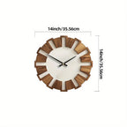 Artistic Wooden Round Wall Clock - House Of Avana