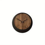 Wooden Wall Clock, Round Silent Timepiece, Battery Operated, 14/16/18 Inch, alternate view - House Of Avana