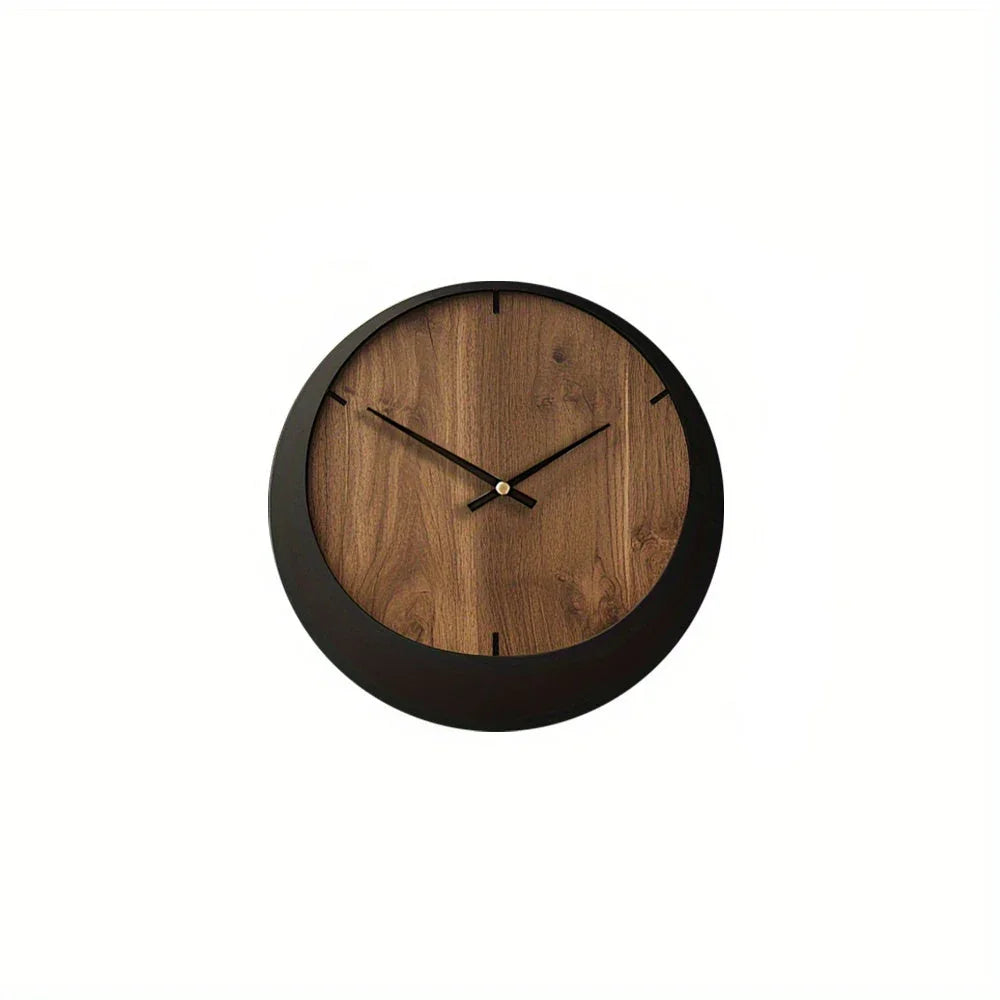 Wooden Wall Clock, Round Silent Timepiece, Battery Operated, 14/16/18 Inch, alternate view - House Of Avana