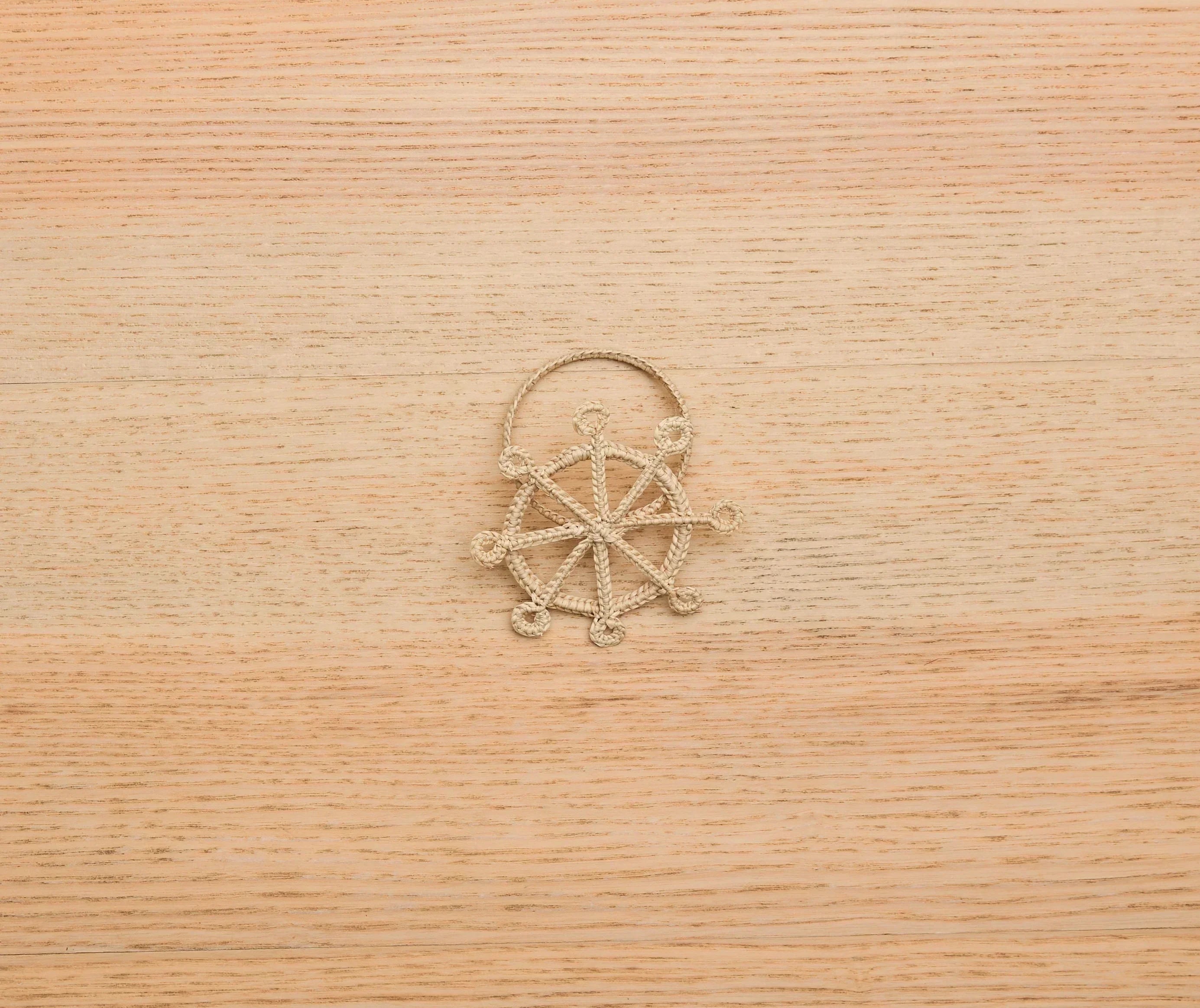 Coastal Ship Wheel Napkin Ring – 2.5” Handwoven Iraca Palm – Nautical Table Decor from Colombia Payton James