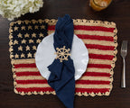 Coastal Ship Wheel Napkin Ring – 2.5” Handwoven Iraca Palm – Nautical Table Decor from Colombia Payton James