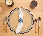 Coastal Ship Wheel Napkin Ring – 2.5” Handwoven Iraca Palm – Nautical Table Decor from Colombia Payton James