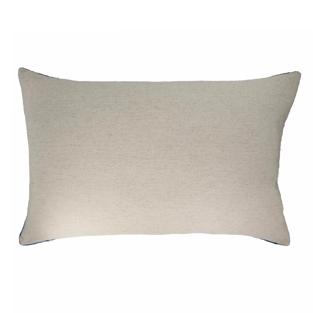 Coastal Silk Velvet Ikat Pillow Cover X 24, detail shot - House Of Avana