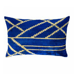 Coastal Silk Velvet Ikat Pillow Cover X 24, lifestyle image - House Of Avana