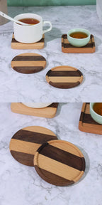 Coasters - Heat Resistant Walnut Wood Square