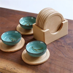 Coasters - Insulated Walnut Wood Round