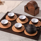 Coasters - Insulated Walnut Wood Round