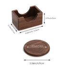 Coasters - Insulated Walnut Wood Round