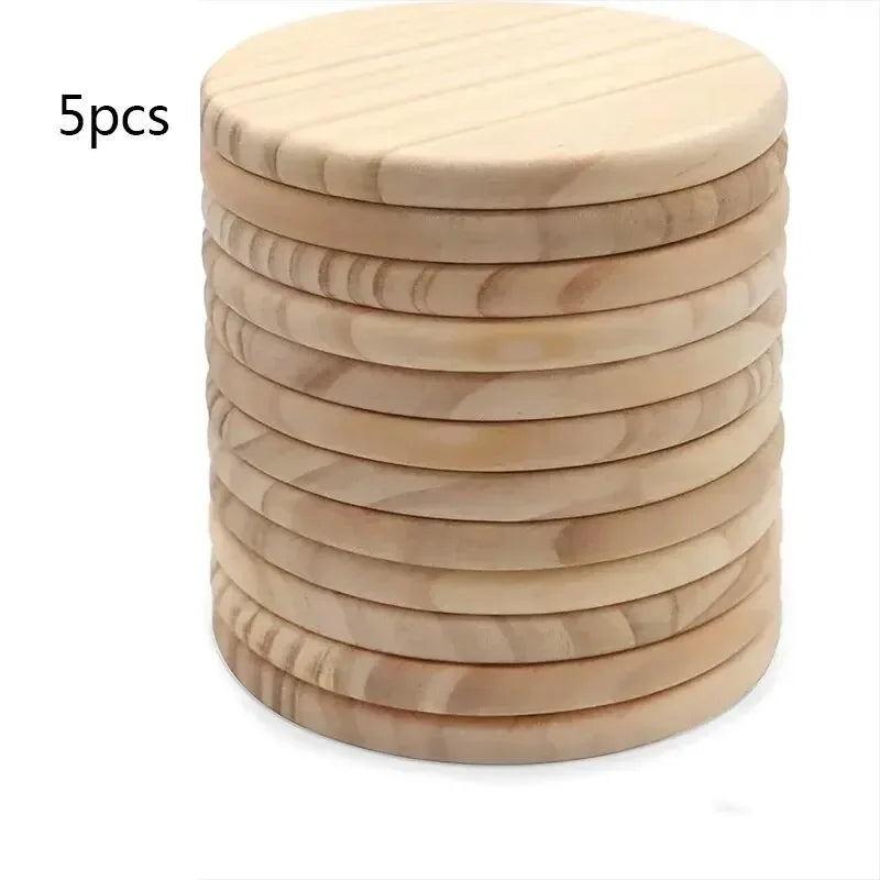 Coasters - Natural Wood Round 4 Inch