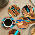 Coasters - Vintage Wooden 6pcs