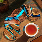 Coasters - Vintage Wooden 6pcs