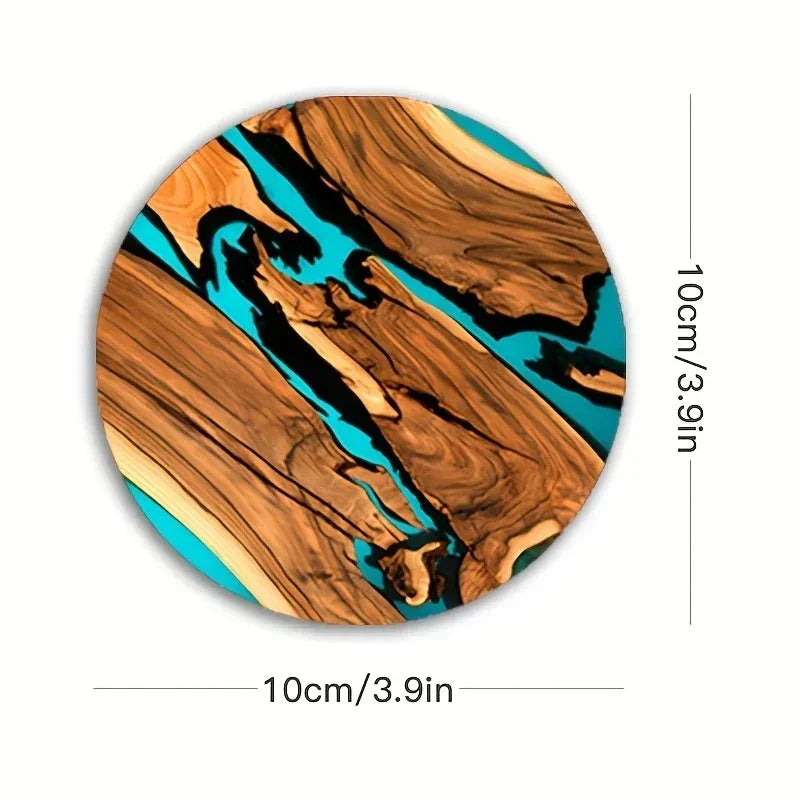 Coasters - Vintage Wooden 6pcs