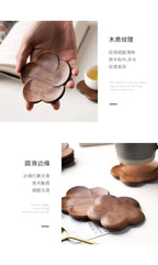 Coasters - Wooden Black Walnut Petal