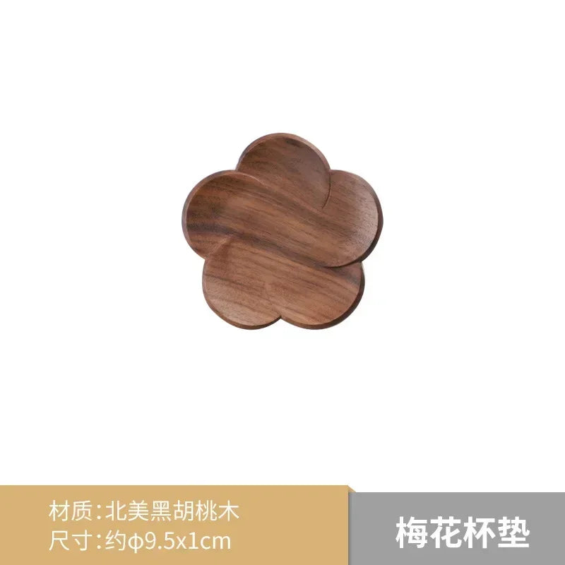 Coasters - Wooden Black Walnut Petal