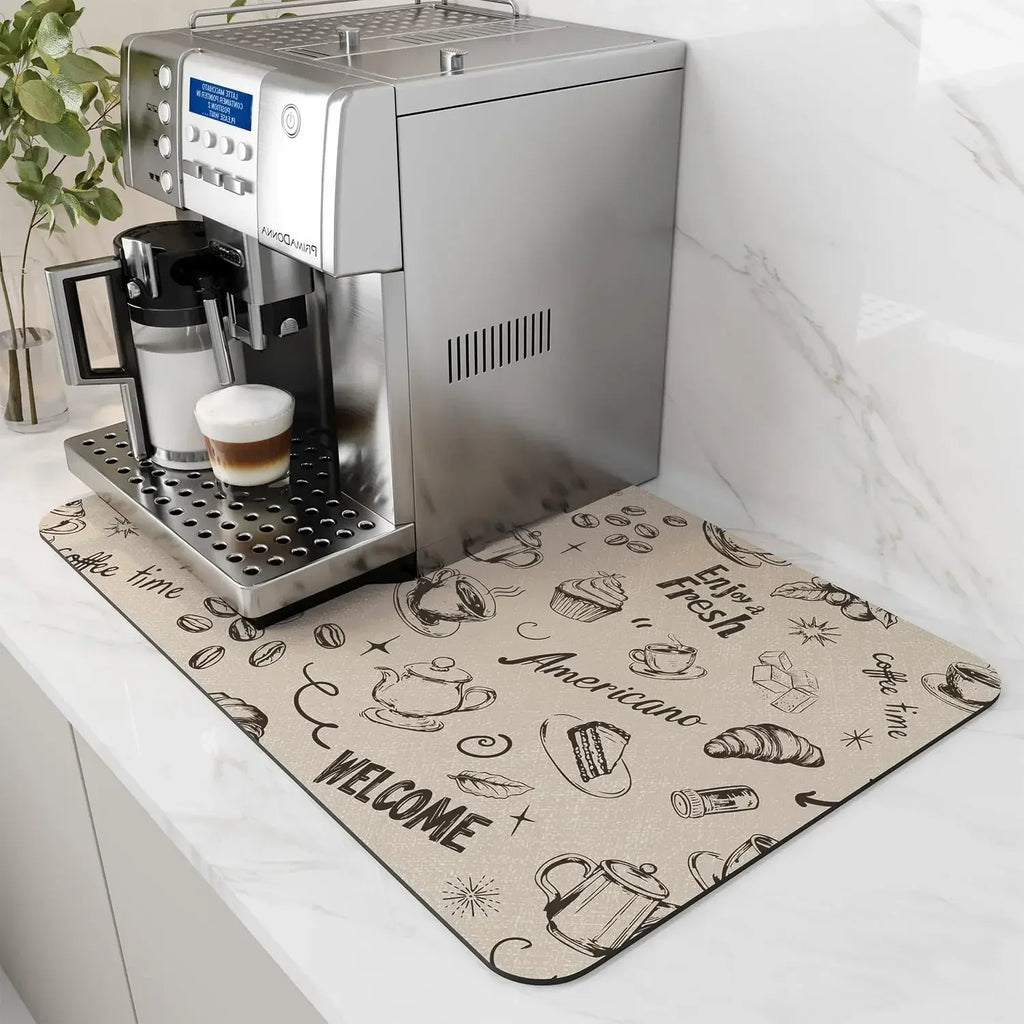 Coffee Mat - Water-Absorbent Rubber Small