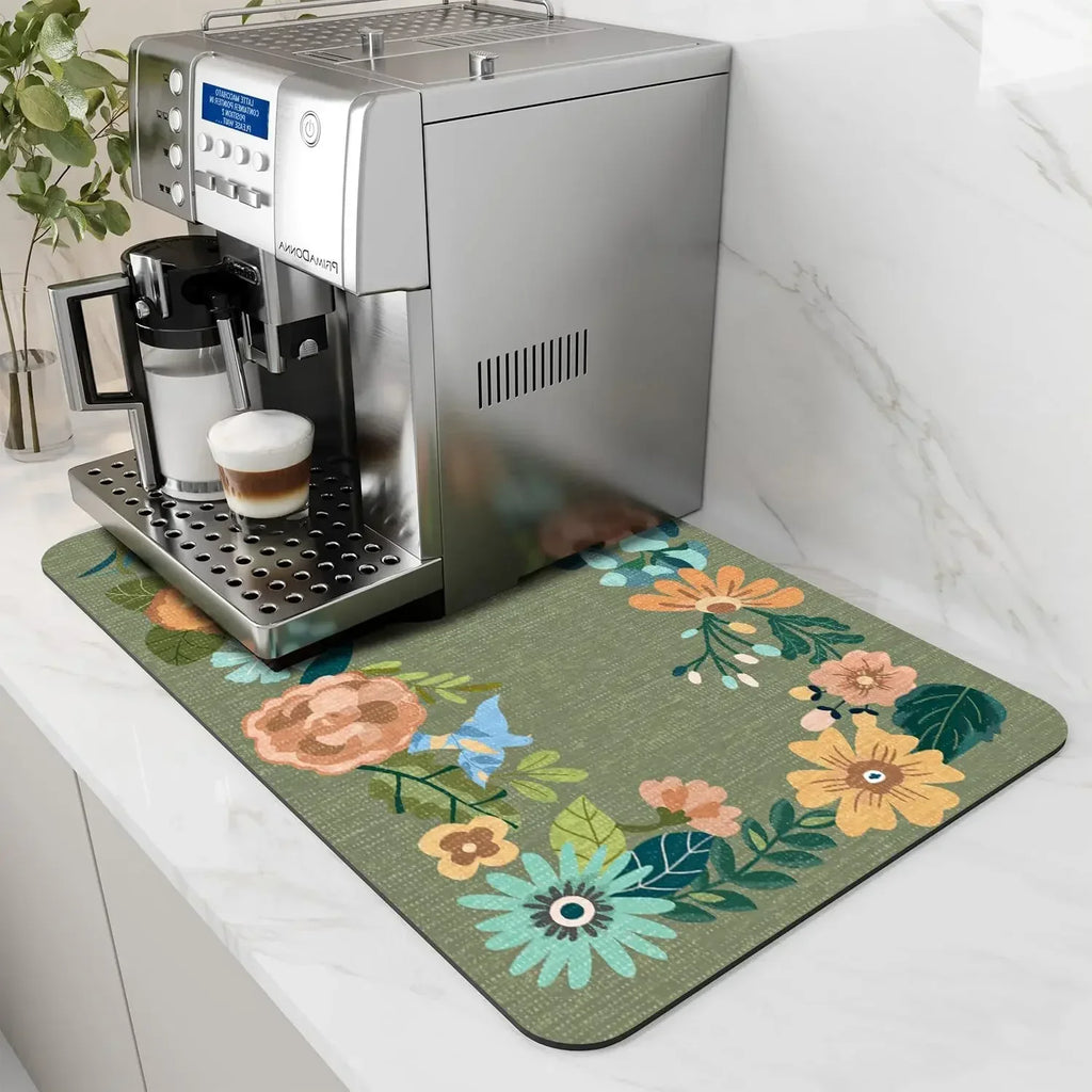 Coffee Mat - Water-Absorbent Rubber Small