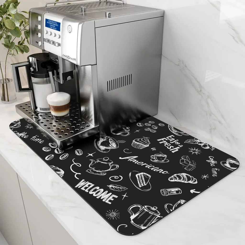 Coffee Mat - Water-Absorbent Rubber Small