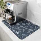 Coffee Mat - Water-Absorbent Rubber Small