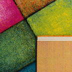 Colorful Area Rug Smaragd with Geometric Squares - Multicolor - House Of Avana