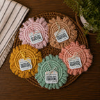 Pastel Braided Tassel Coasters